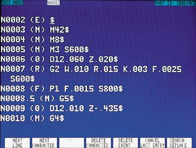 While DynaPath controls have great conversational programming capabilities, they can be programmed in EIA "G-Code" at the machine or use a program generated offline.